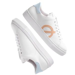 Loci Origin Vegan Leather Sneakers New Size 8 (EU 39)  Women’s White Blue Nude